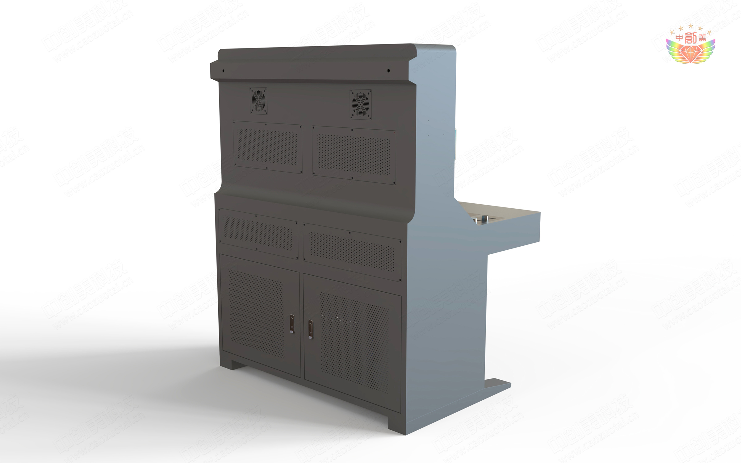 中控室操作臺(tái)效果圖